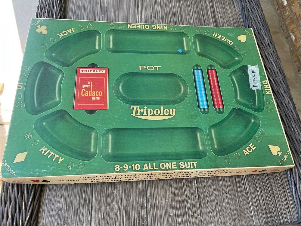 Vintage 1968 Cadaco Tripoley Special Edition No. 300 Game Michigan Rummy Poker ❤